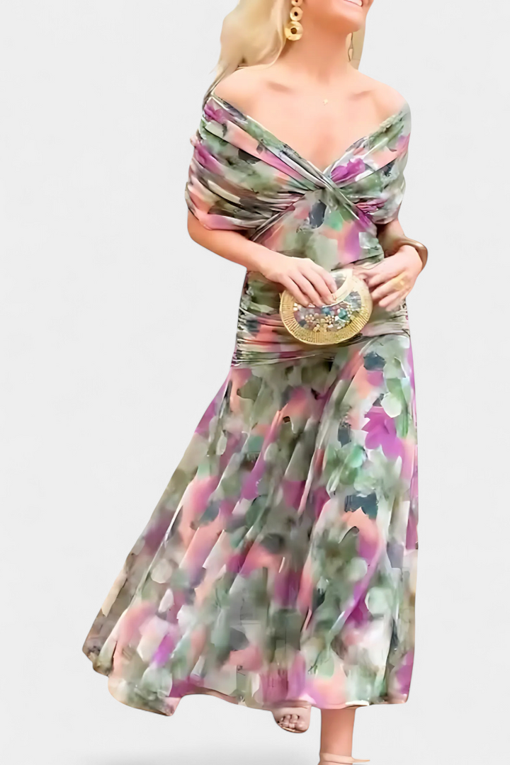 Meg™ | Floral V-Neck Maxi Dress