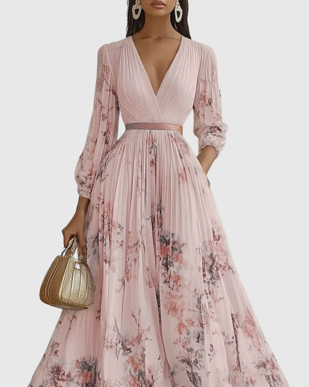 Kathleen™ | Pleated Maxi Dress