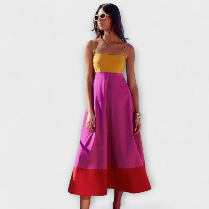 Color Block Strap Dress