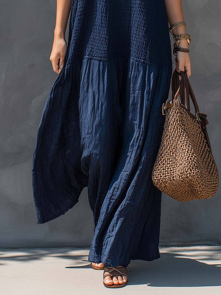 LUNA | Bohemian Maxi Dress with Patchwork Design
