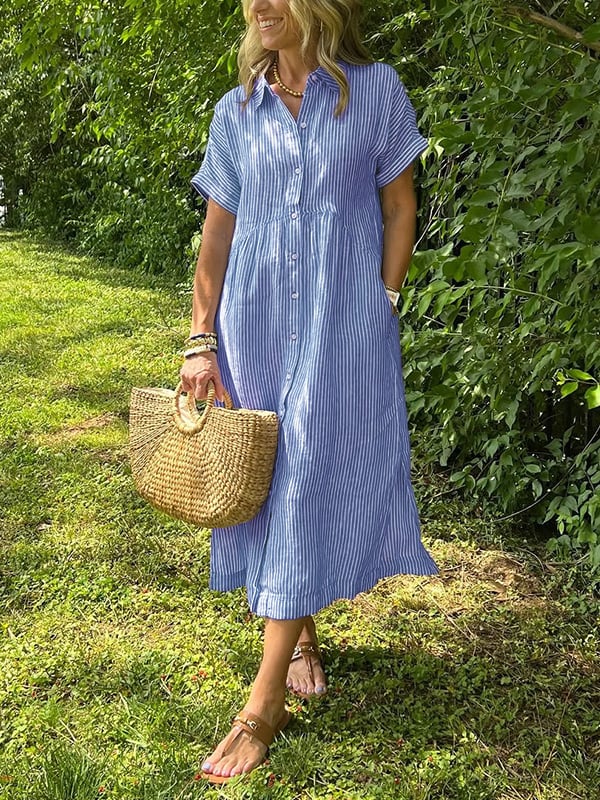 Morgan™ | Striped Shirt Maxi Dress