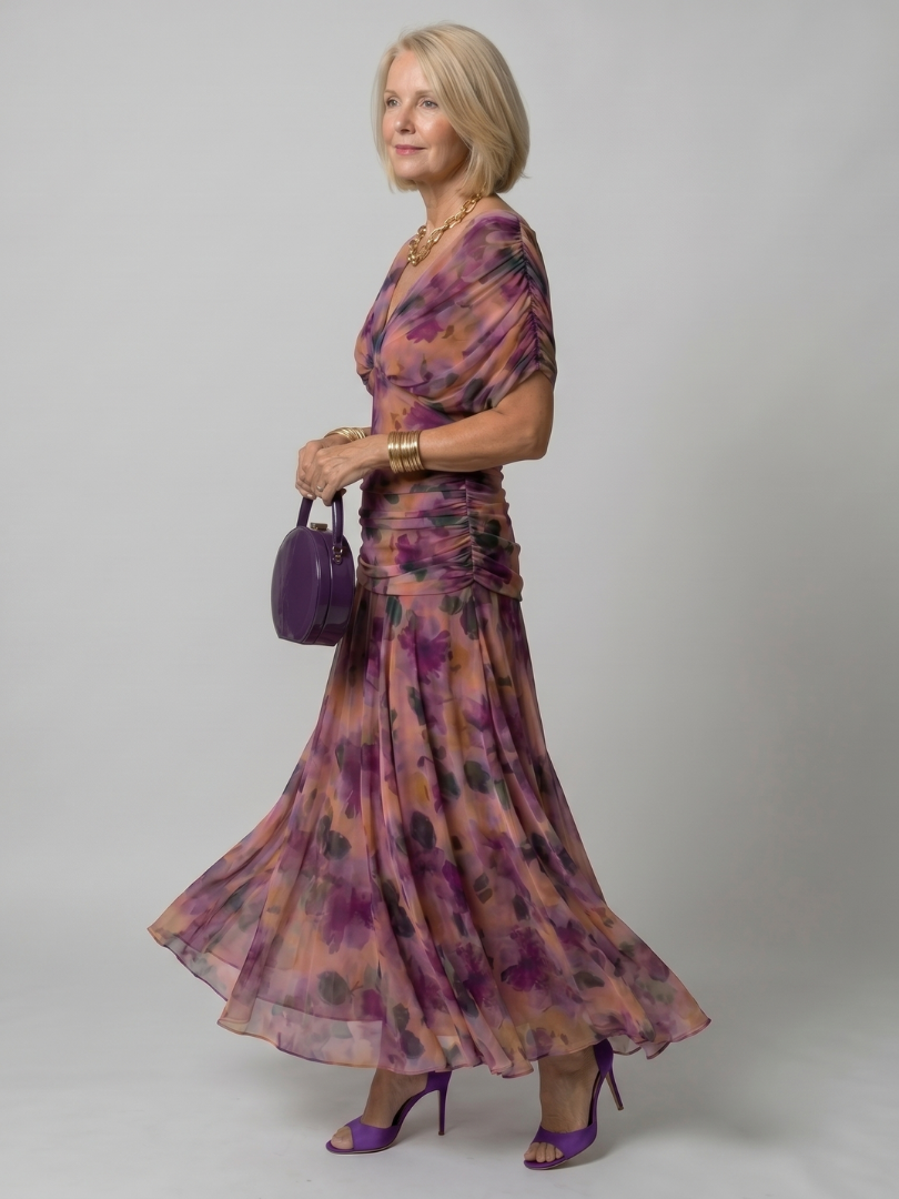 Ivy™ | Elegant Flow Midi Dress