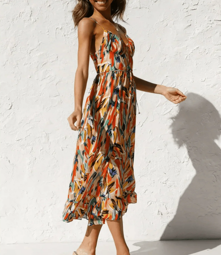 Destiny™ | Vibrant Color Midi Dress