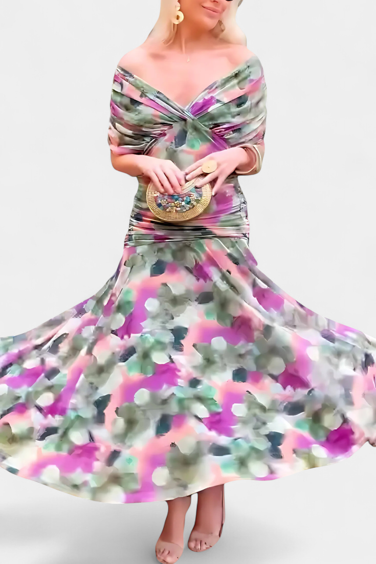 Meg™ | Floral V-Neck Maxi Dress