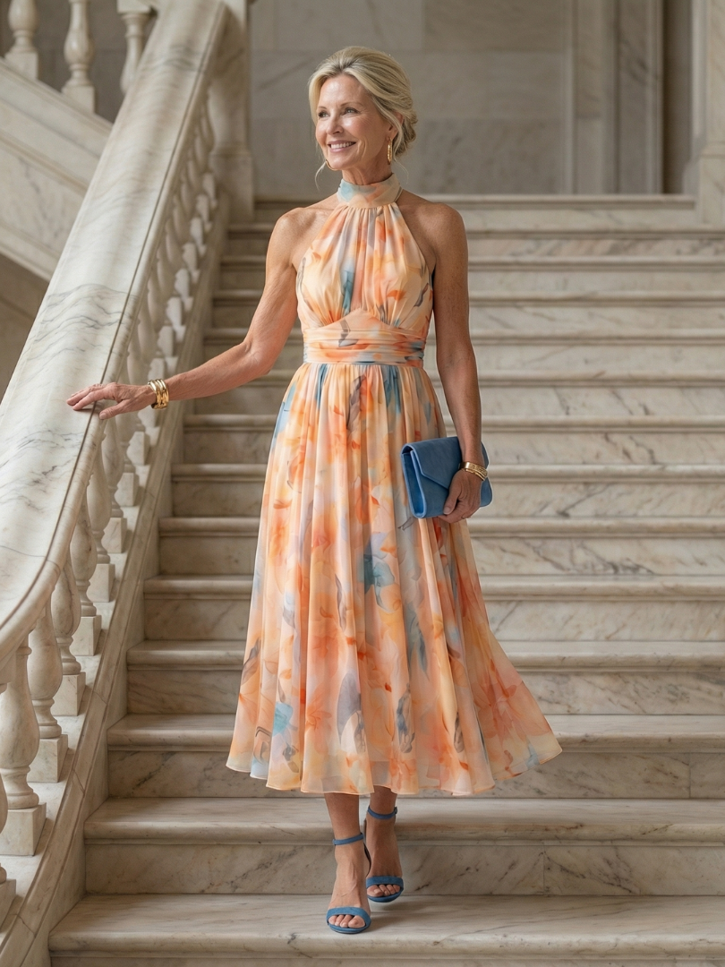 Ivy™ | Cozy Halter Midi Dress