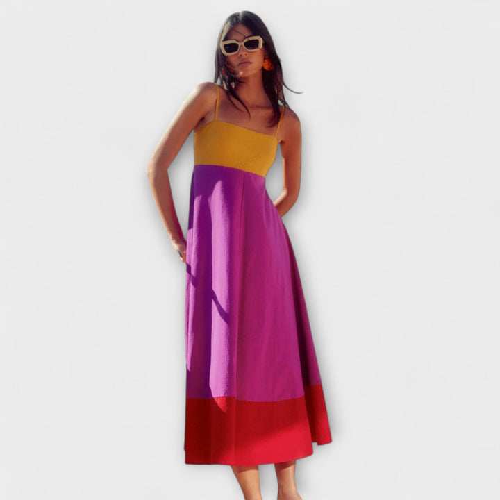 Color Block Strap Dress