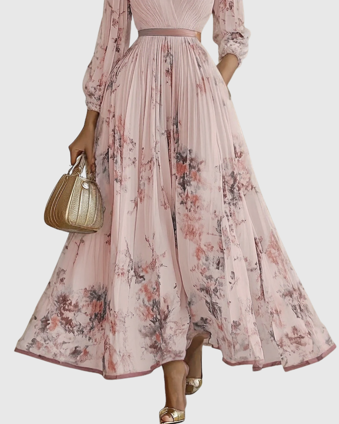 Kathleen™ | Pleated Maxi Dress