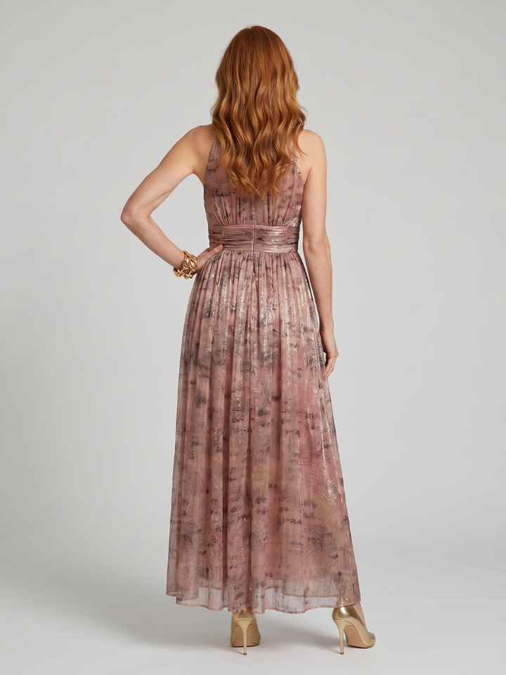 Ivy™  | Textured Finish Sleeveless Midi Dress