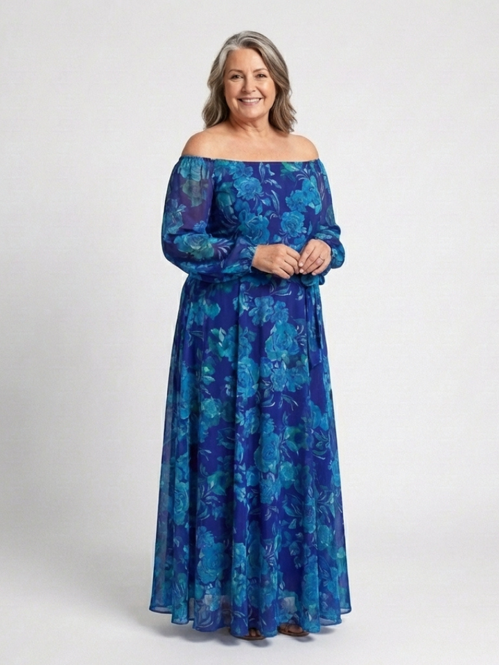 Ivy™  | Off Shoulder Floral Maxi Dress