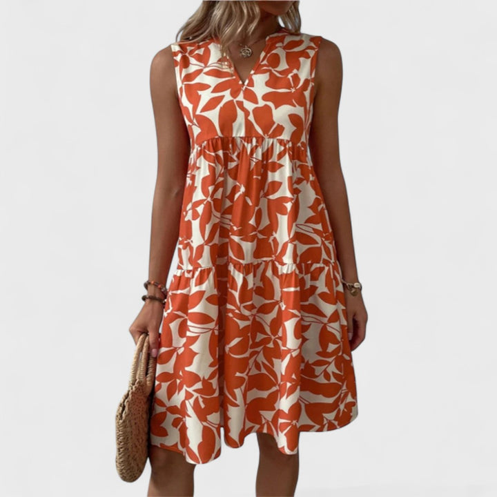 Eszter - Floral Print Flowy Dress