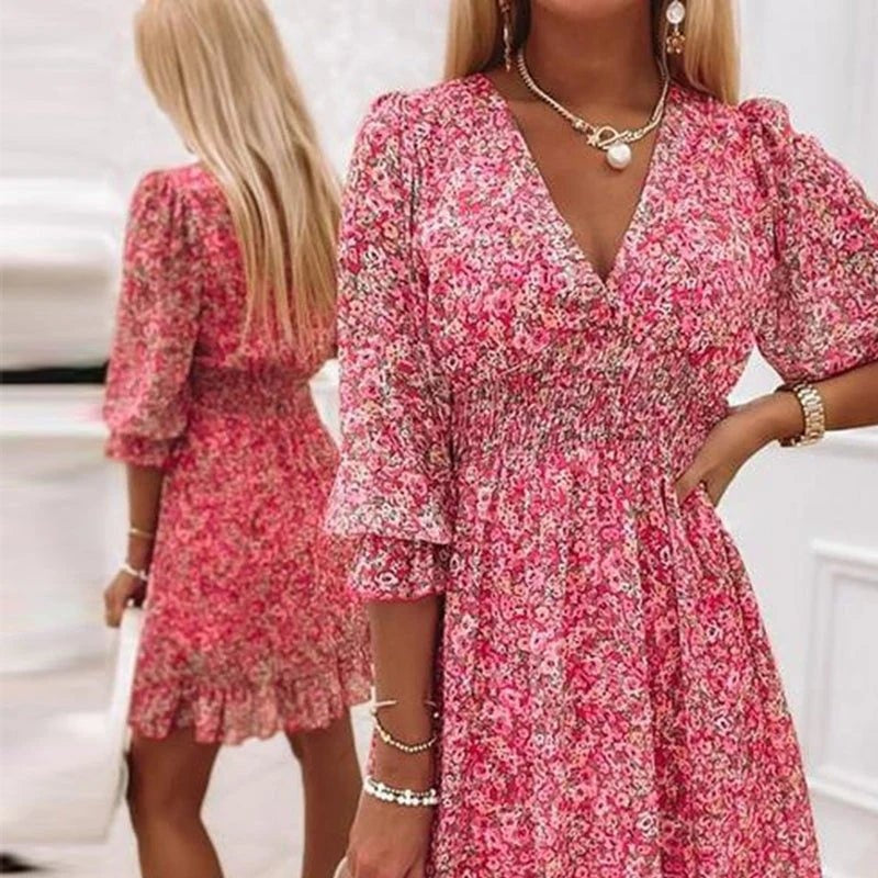 Lola™ | Floral Stripe Mini Dress