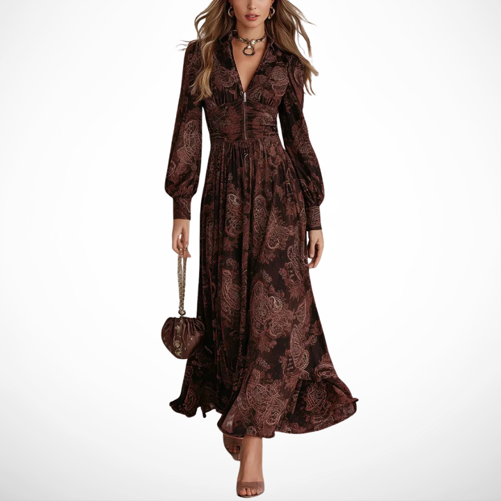 Emery™ | Vintage Print Maxi Dress