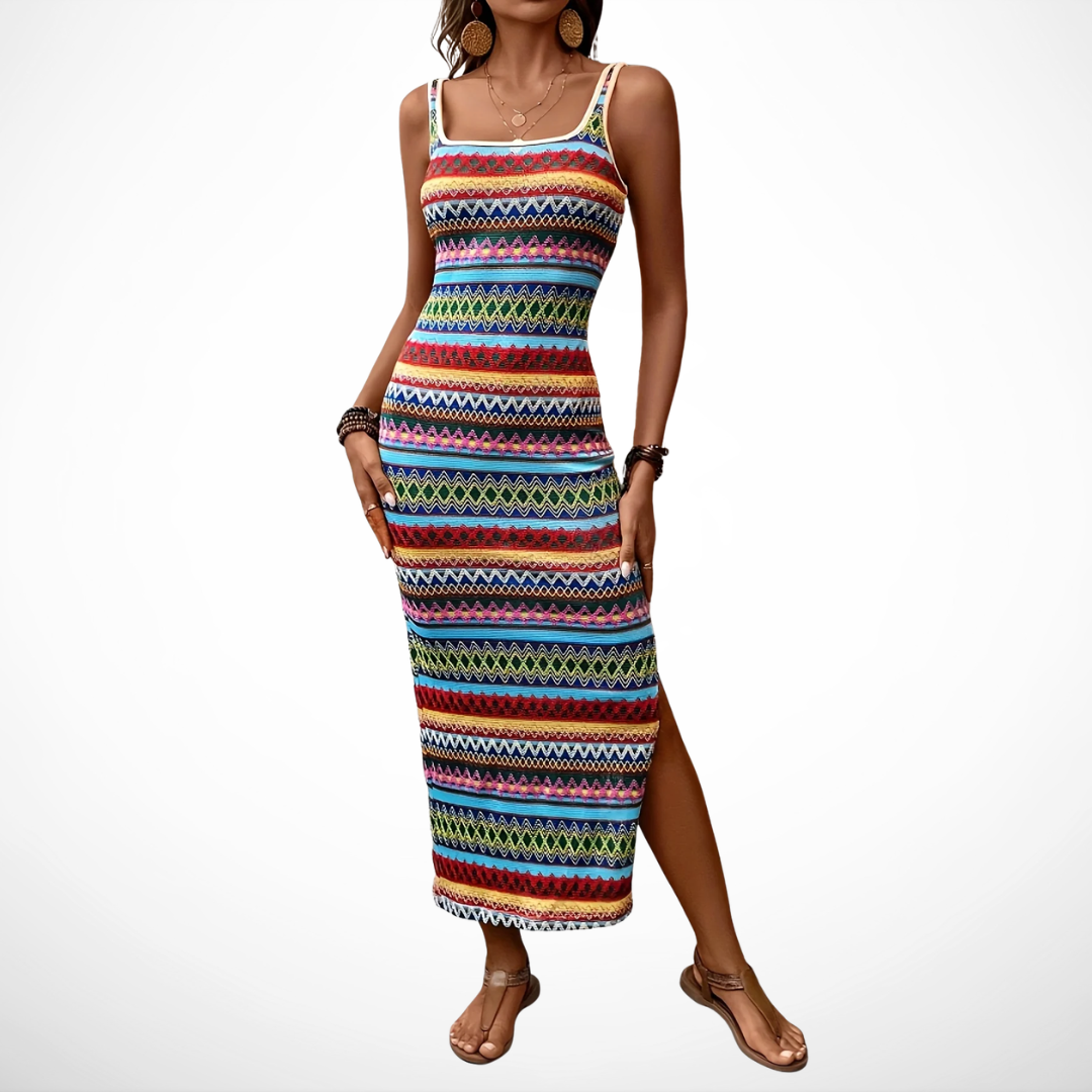 Esther™ | Colorful Boho Maxi Dress