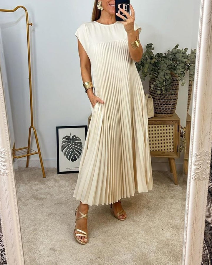 Hallie™ | Sleeveless Pleated Maxi