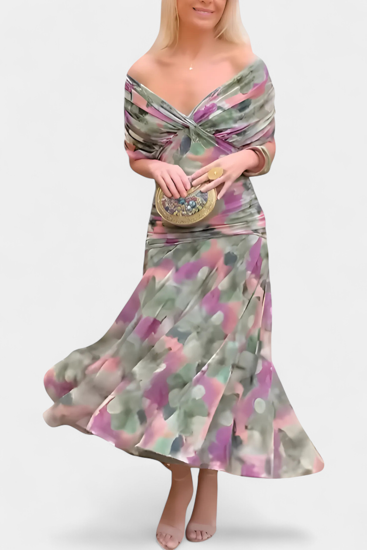 Meg™ | Floral V-Neck Maxi Dress
