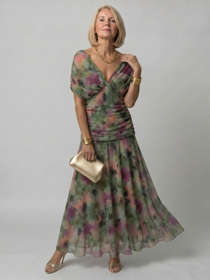 Ivy™ | Elegant Flow Midi Dress