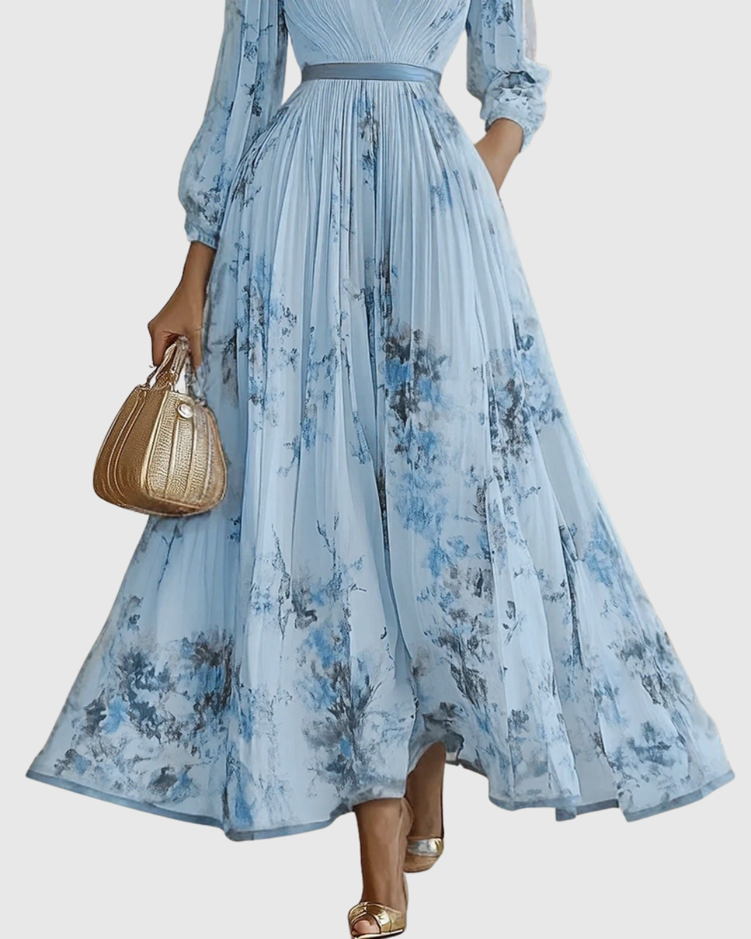 Kathleen™ | Pleated Maxi Dress