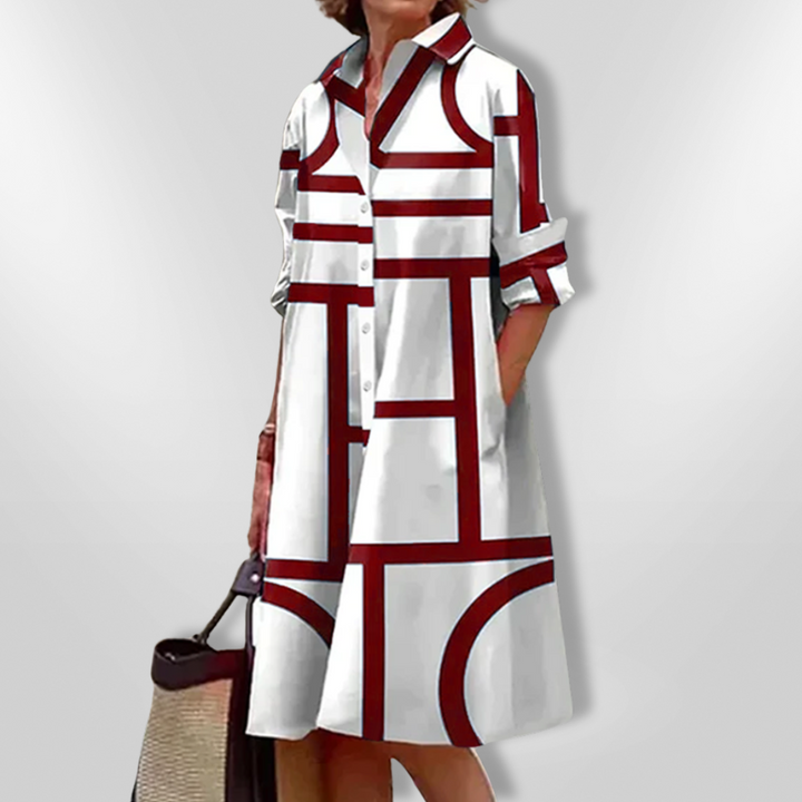 Andrea™ | Geometric Print Midi