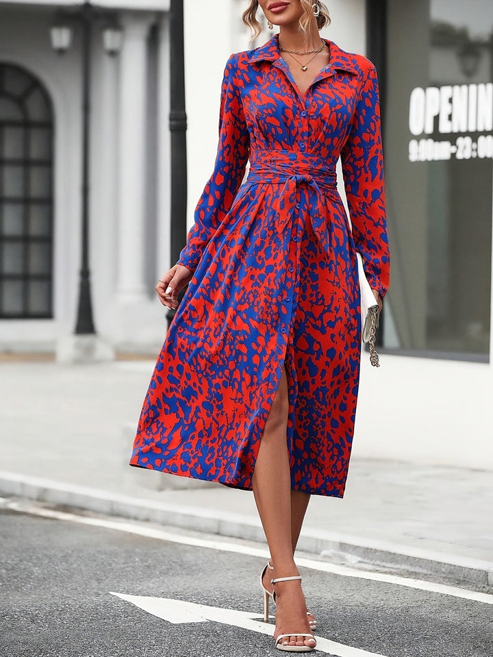Lindsay™ | Geometric Shirt Dress