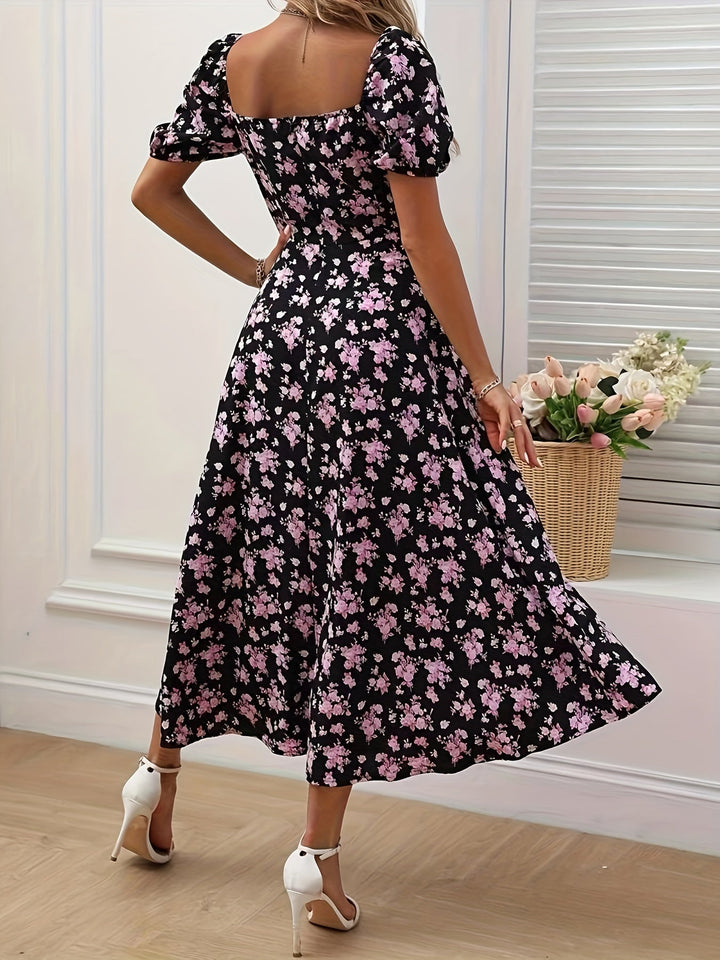 Erin™ | Elegant Floral Midi Dress