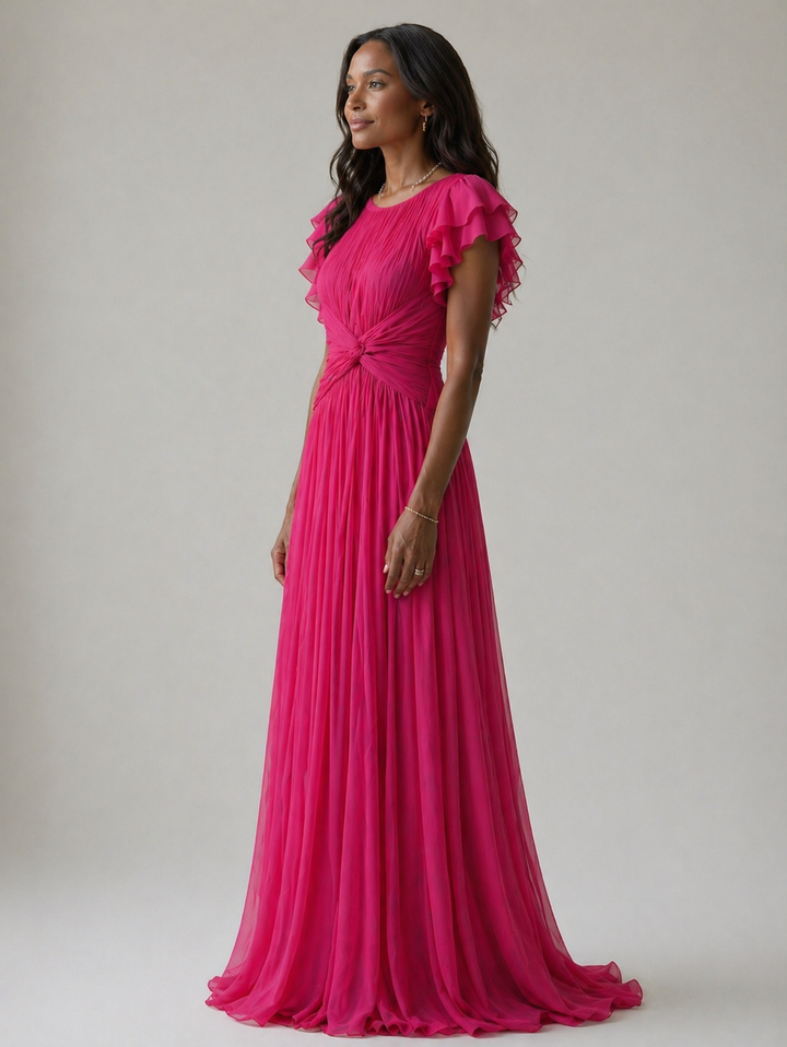 Ivy™| Elegant Pleated Evening Gown