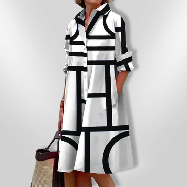 Andrea™ | Geometric Print Midi
