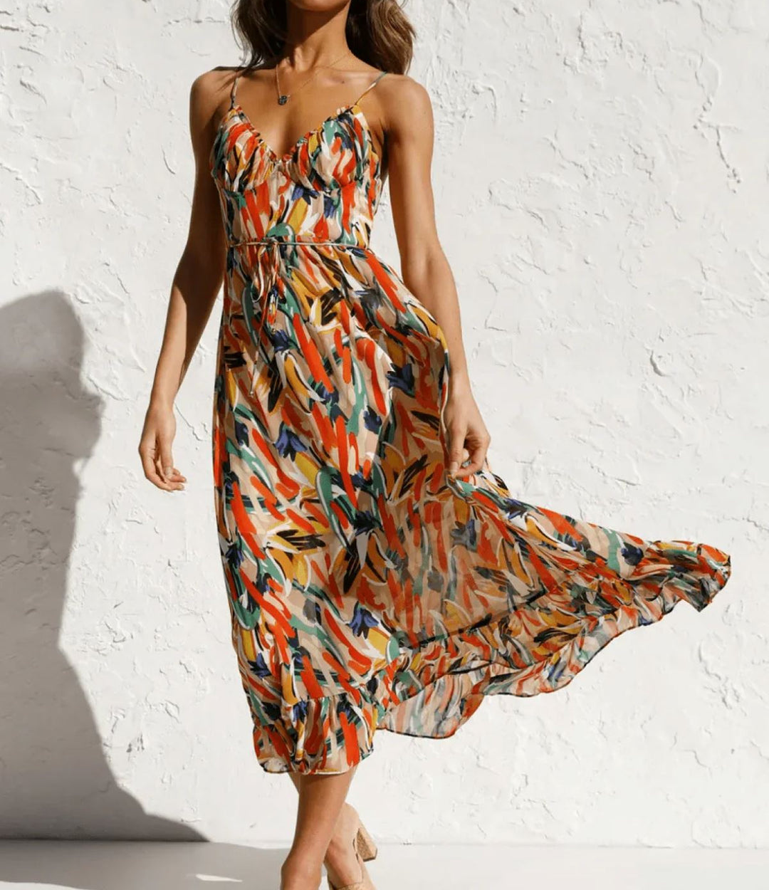 Destiny™ | Vibrant Color Midi Dress