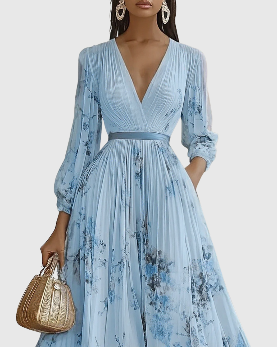 Kathleen™ | Pleated Maxi Dress
