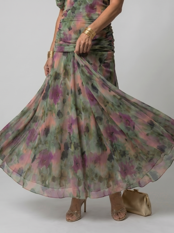 Ivy™ | Off-Shoulder Flowing Midi Dress