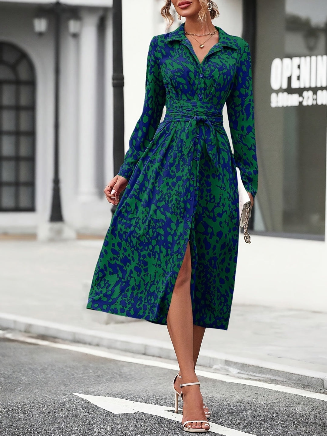 Lindsay™ | Geometric Shirt Dress