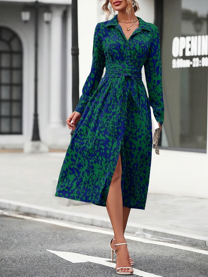 Lindsay™ | Geometric Shirt Dress