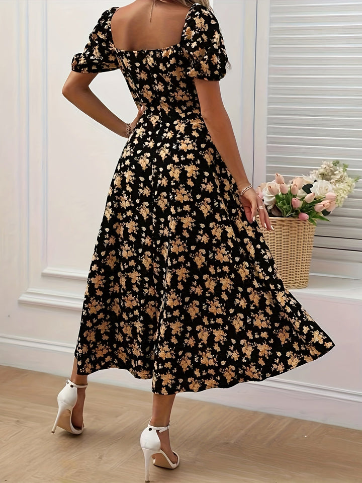 Erin™ | Elegant Floral Midi Dress