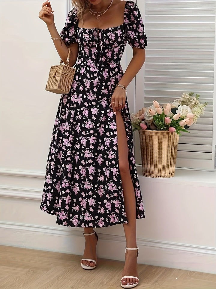 Erin™ | Elegant Floral Midi Dress