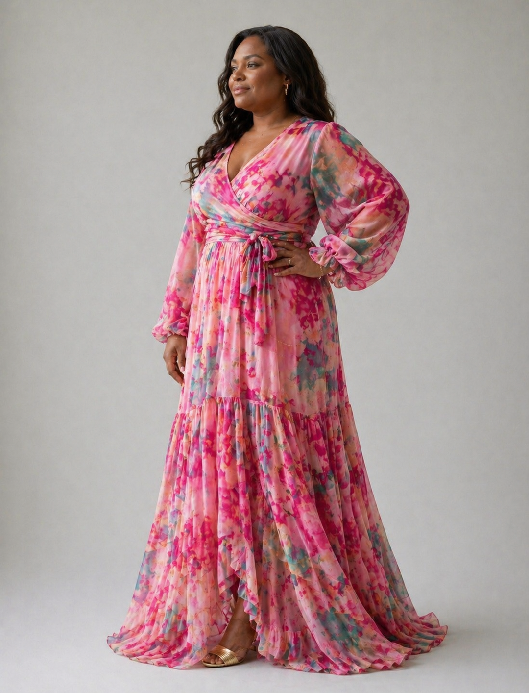 Ivy™ | Floral Print Wrap Dress