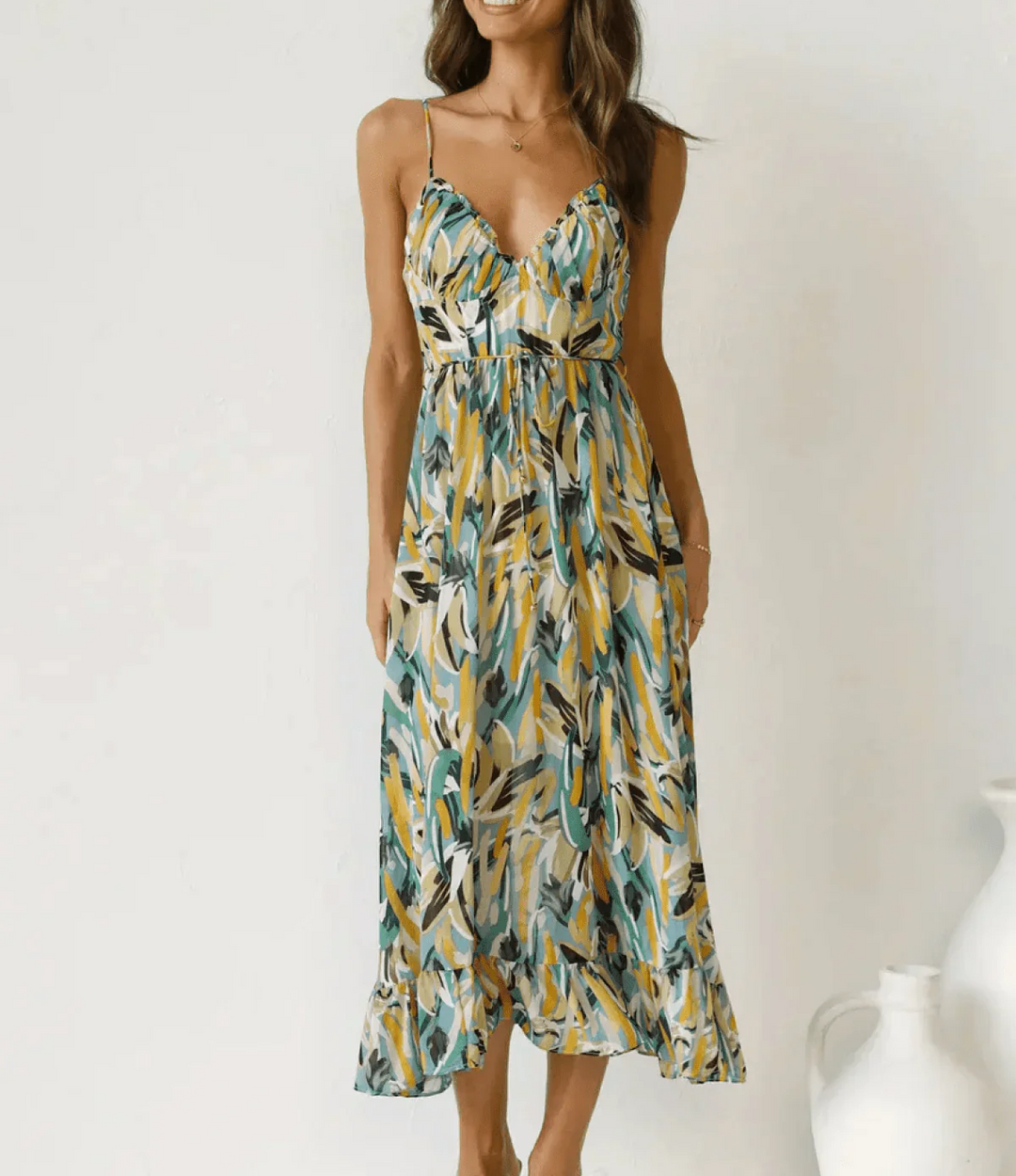 Destiny™ | Vibrant Color Midi Dress