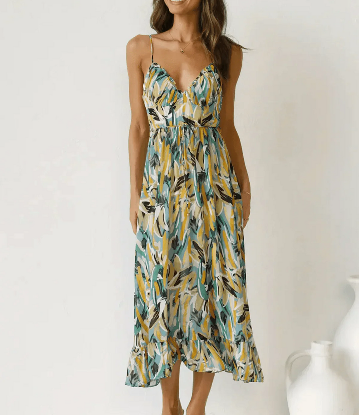 Destiny™ | Vibrant Color Midi Dress