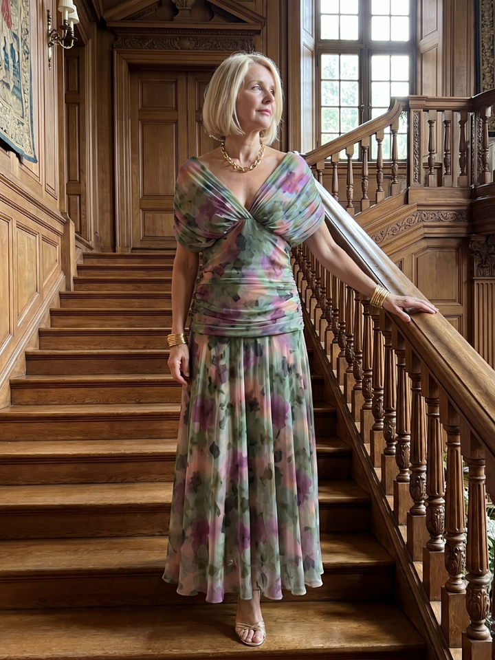 Ivy™ | Elegant Flow Midi Dress