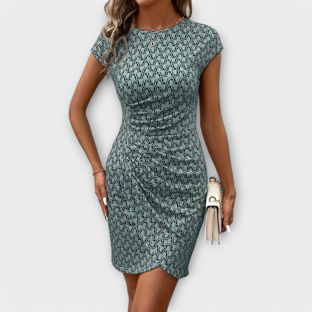 Emma - Short Tulip Dress Featuring a Stylish Pattern