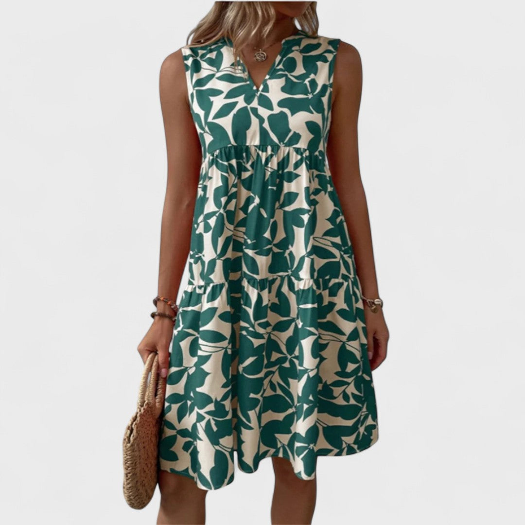 Eszter - Floral Print Flowy Dress