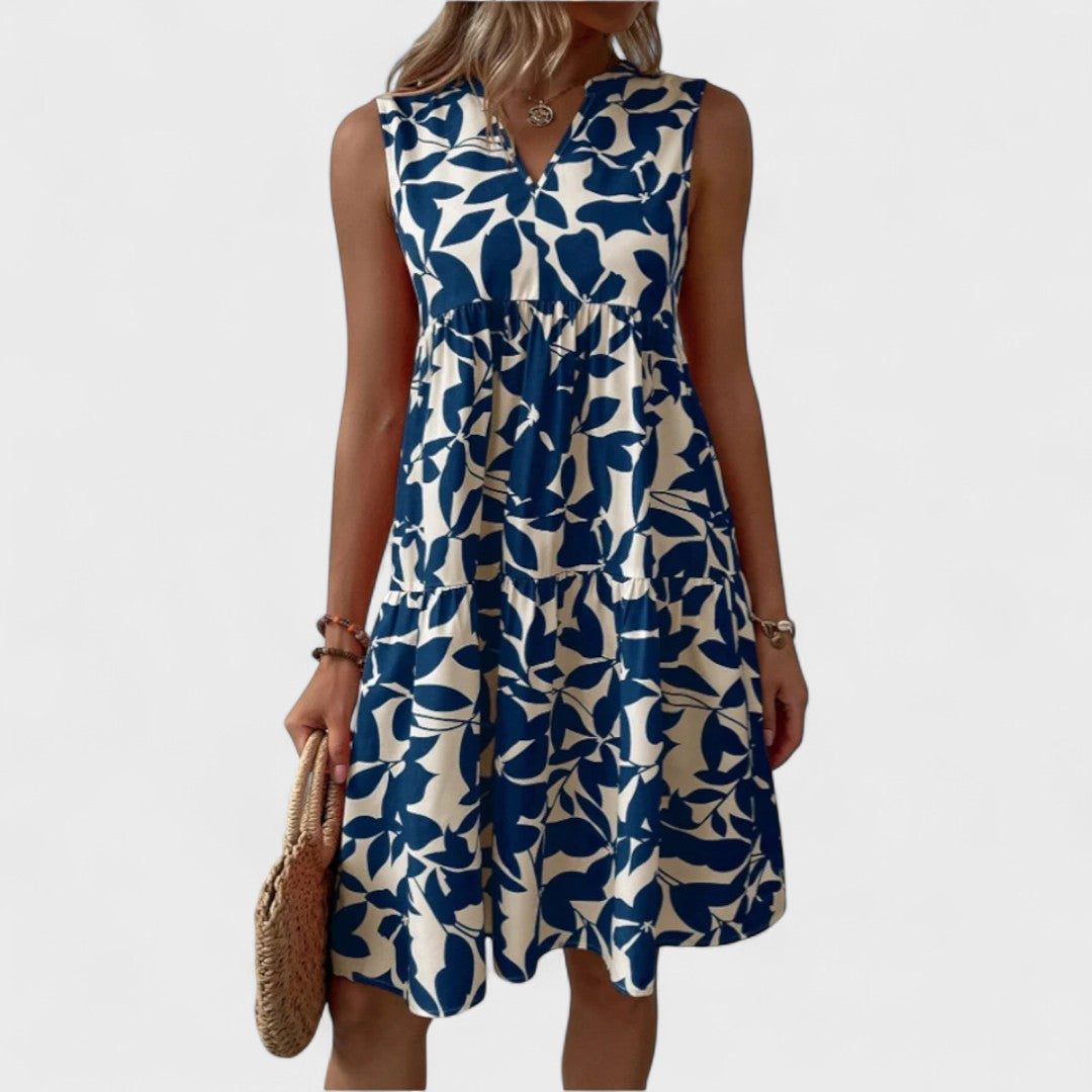 Eszter - Floral Print Flowy Dress
