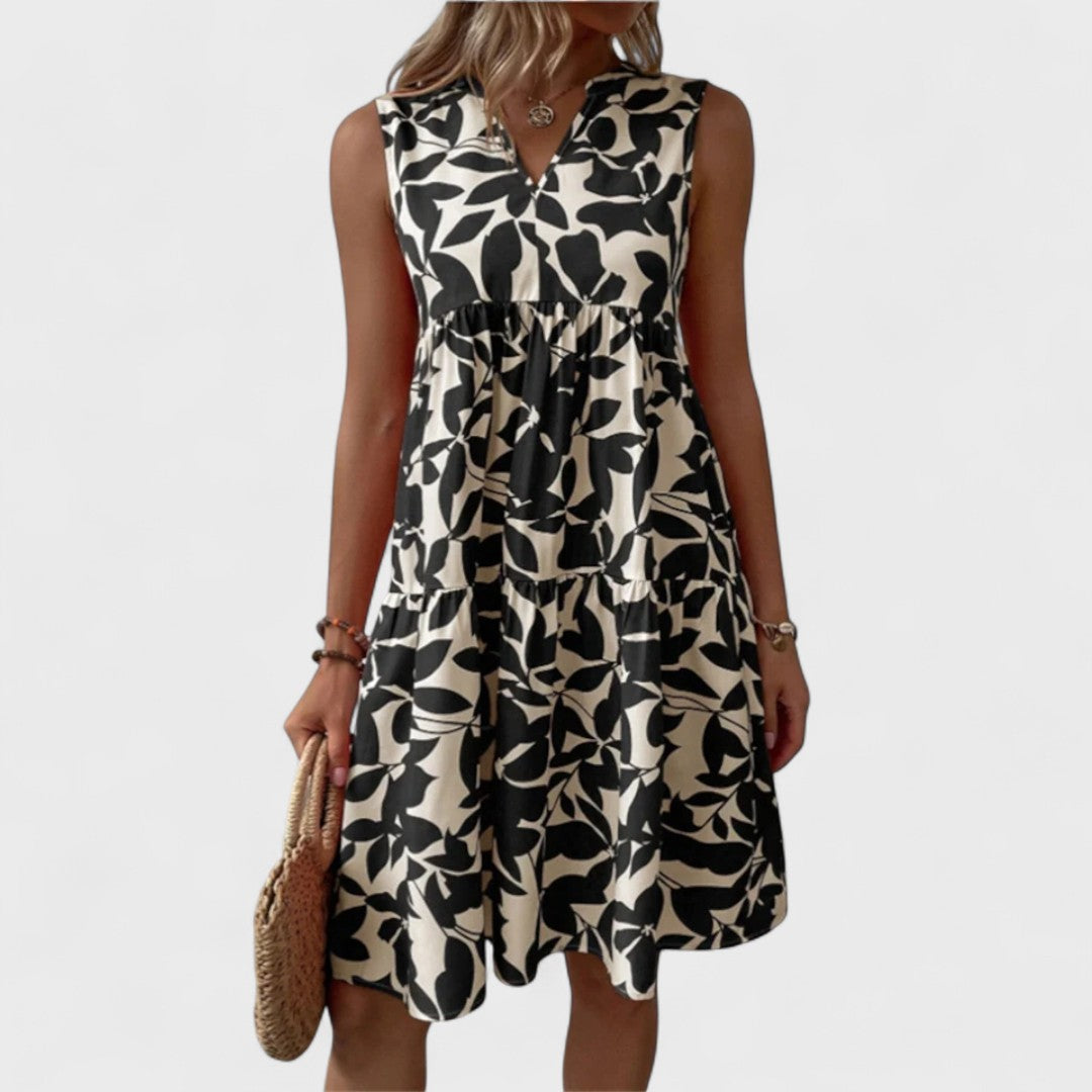 Eszter - Floral Print Flowy Dress