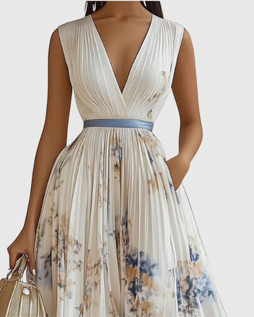 Kathleen™ | Pleated Maxi Dress
