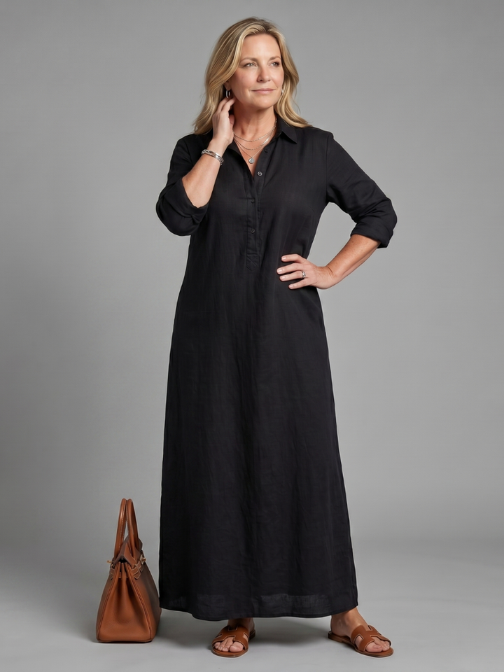 Veronica | Maxi Dress with Long Sleeves and Relaxed Fit