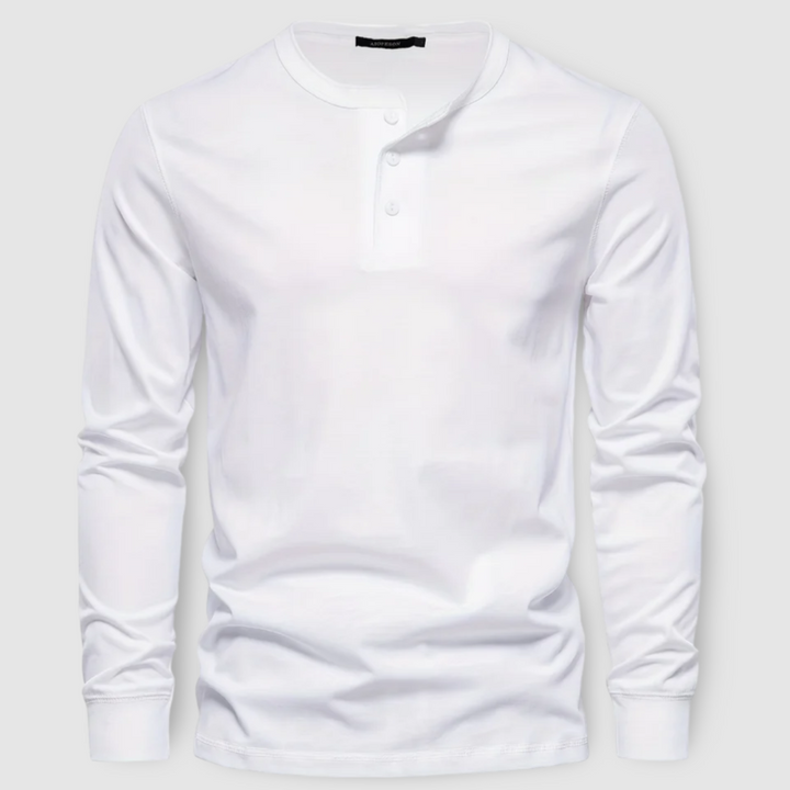 Elegant Cotton Long Sleeve Henley