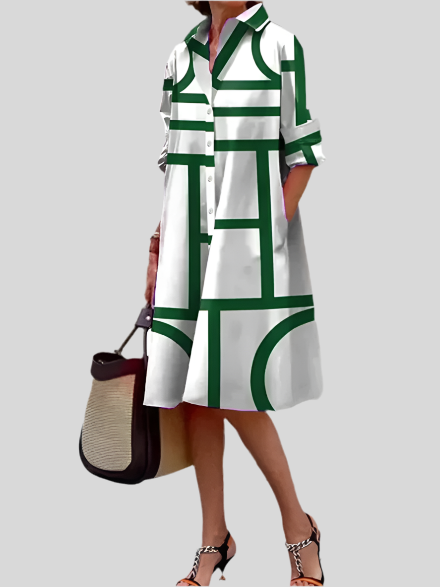 Andrea™ | Geometric Print Midi