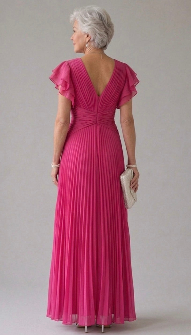 Ivy™| Elegant Pleated Evening Gown