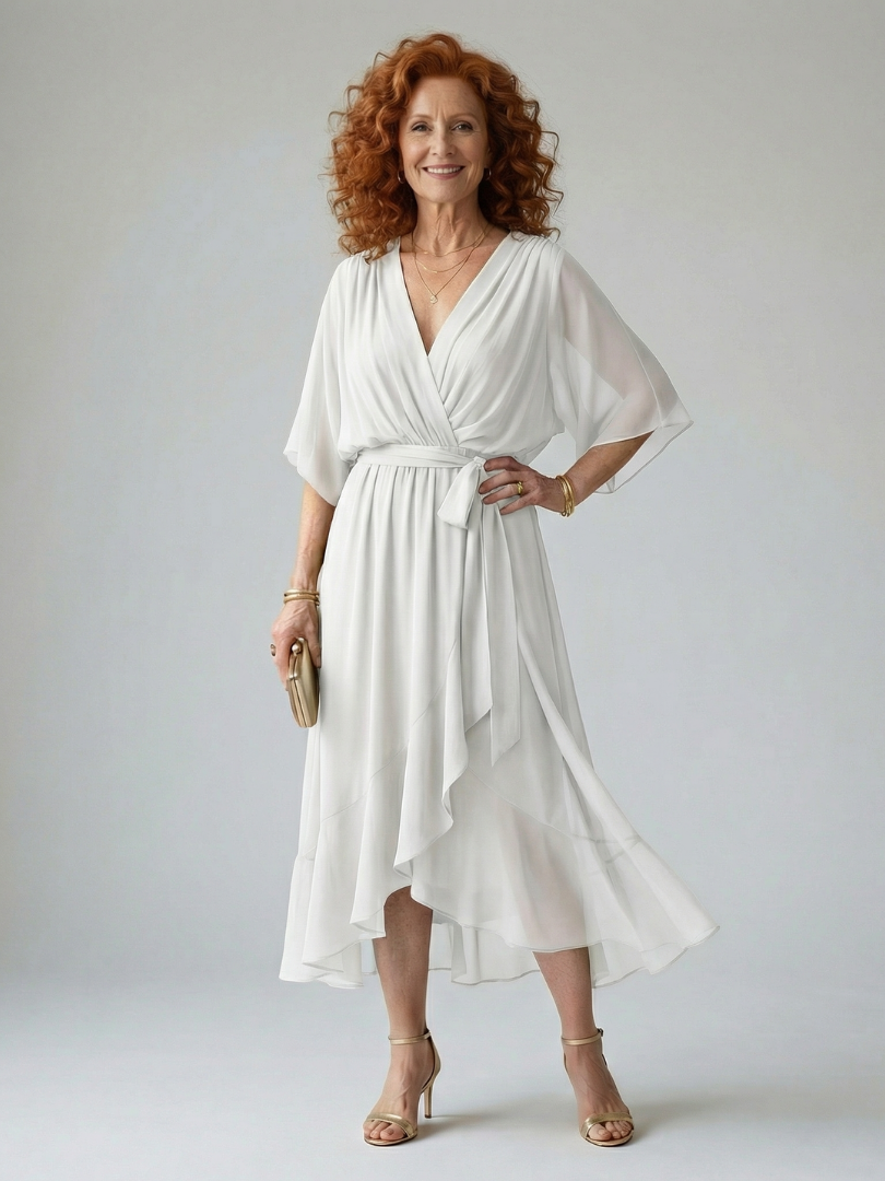 Elric | Midi Dress with Light Drape