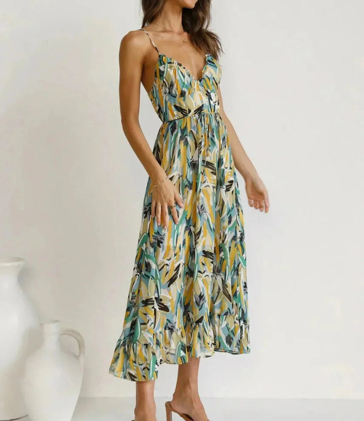 Destiny™ | Vibrant Color Midi Dress