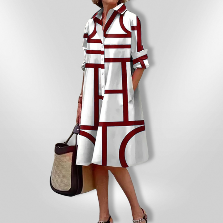 Andrea™ | Geometric Print Midi