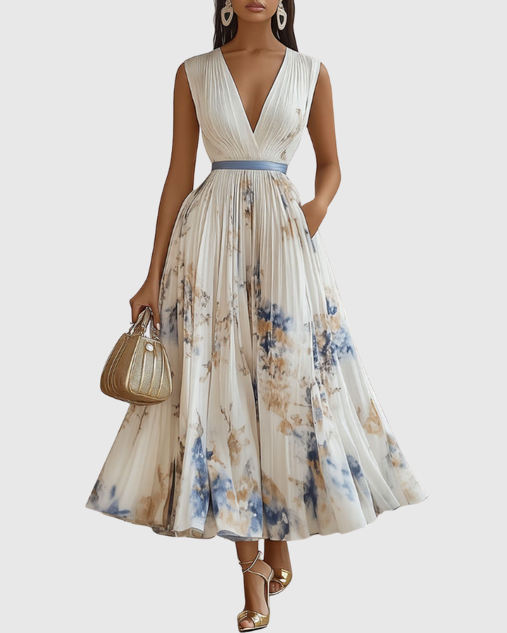 Kathleen™ | Pleated Maxi Dress
